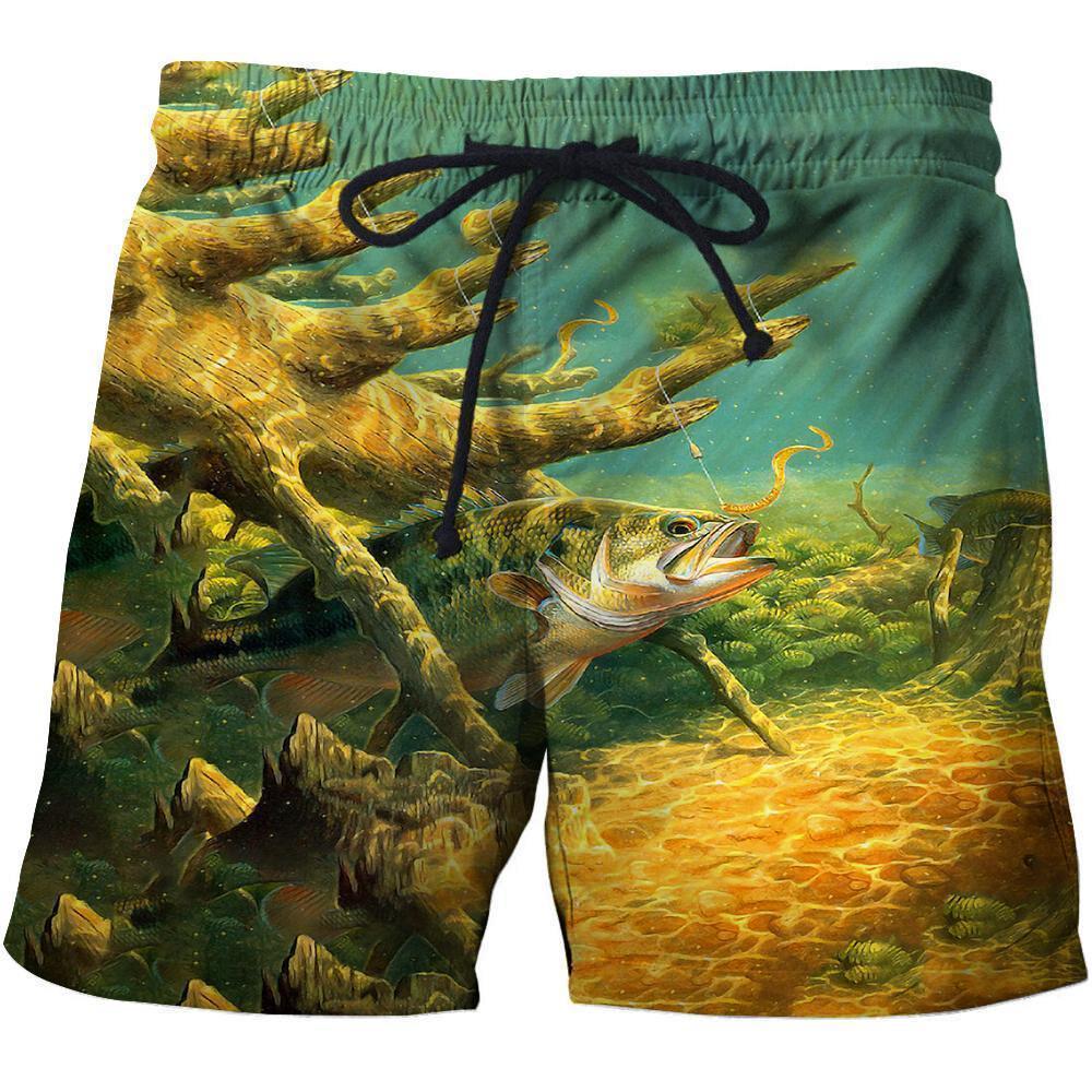 Fish Sport Water Fishes Under water Lake River Art-Apparel-Phaethon-SHORTS-S-Vibe Cosy™