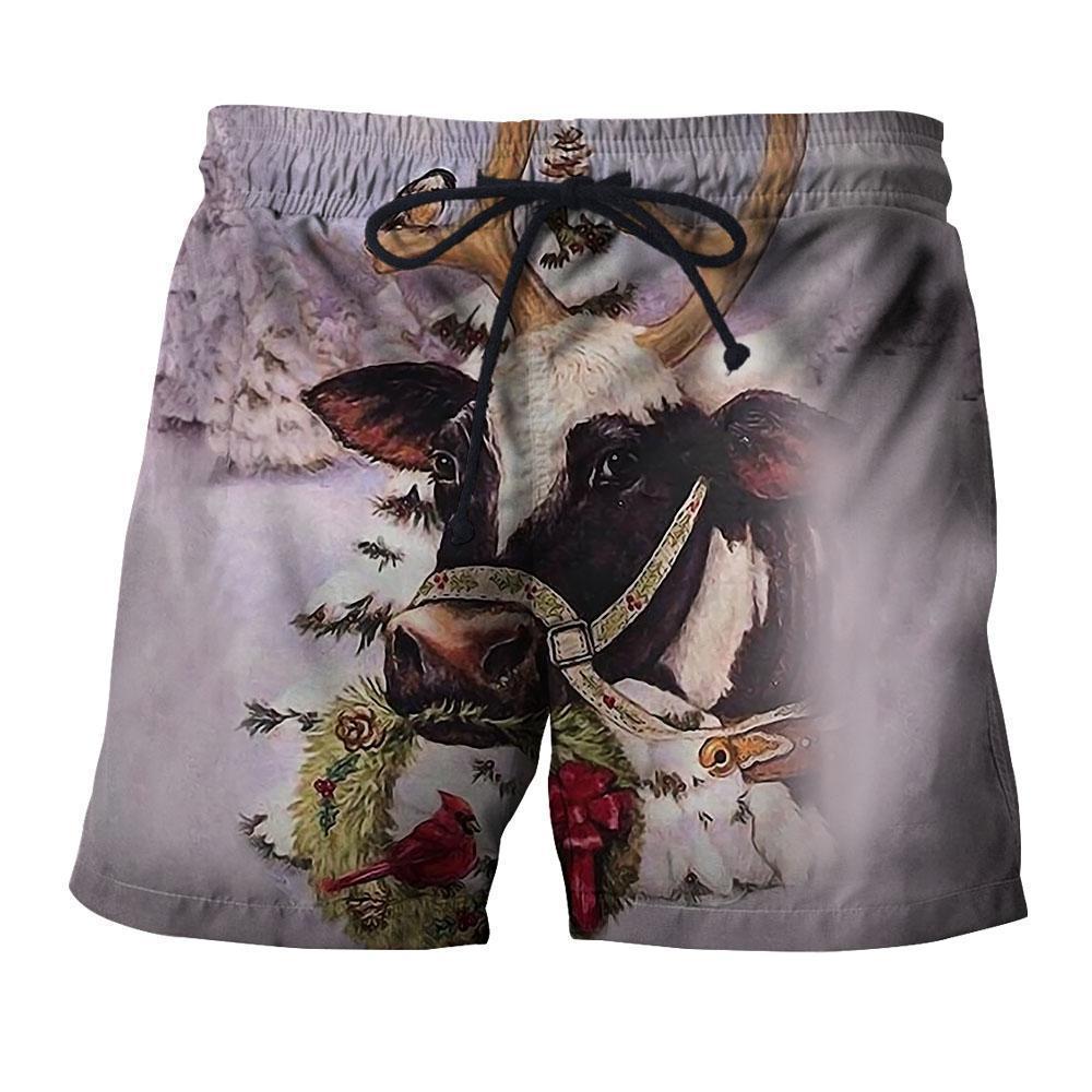 Cow Christmas Shirts-Apparel-HD09-Shorts-S-Vibe Cosy™