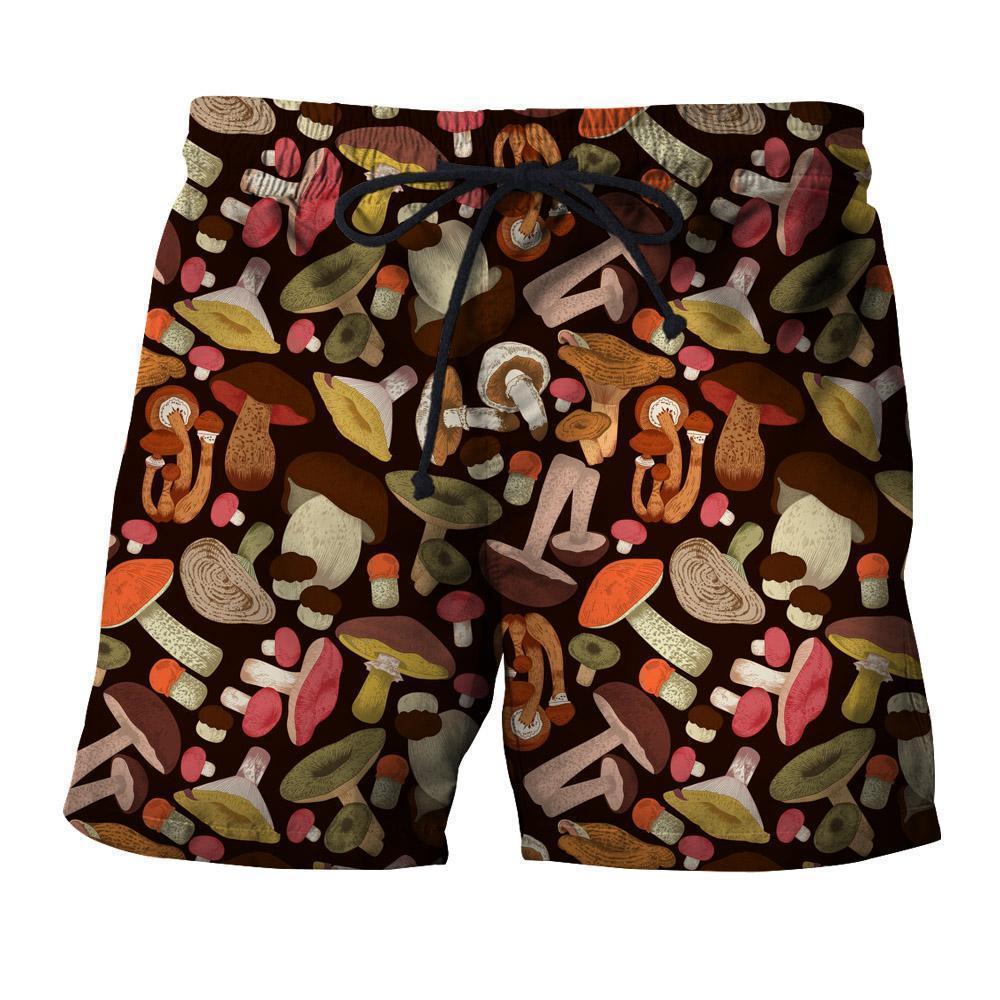 All Over Print Edible mushrooms Art-Apparel-NTH-Shorts-S-Vibe Cosy™