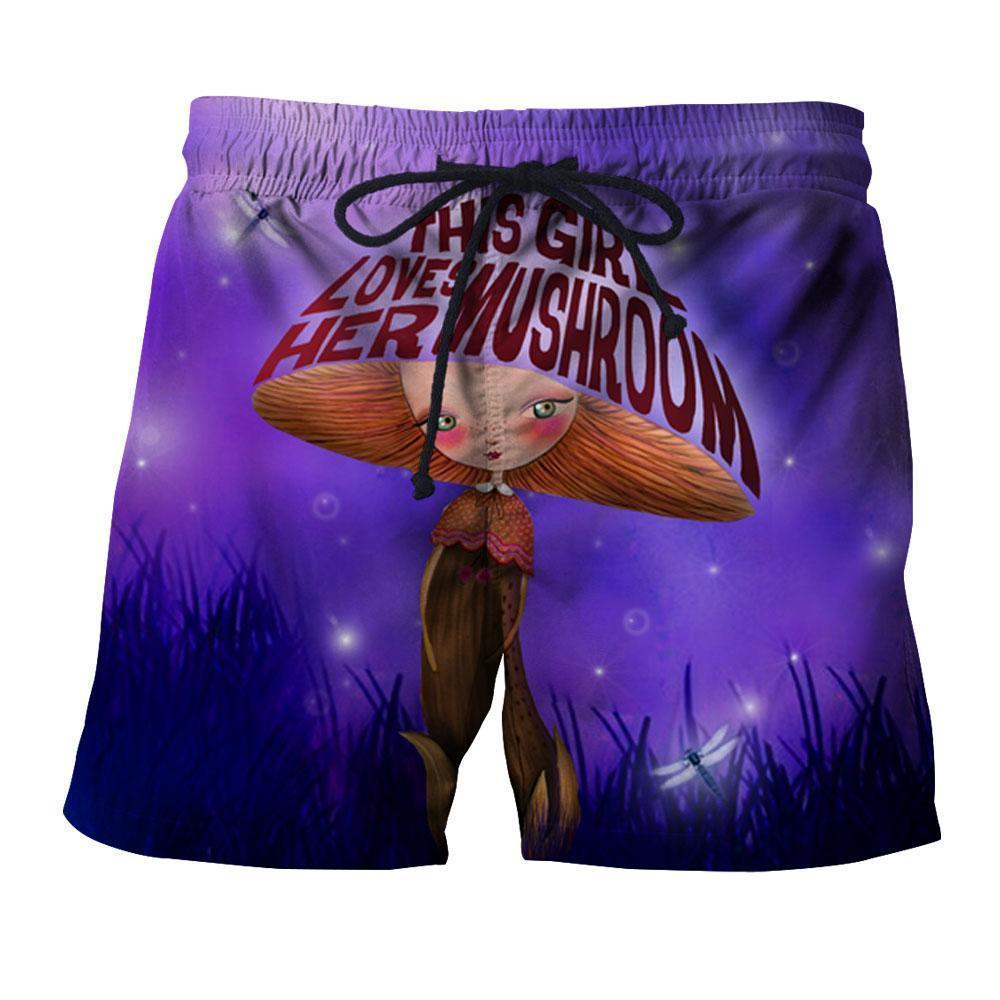 3D All Over Print This Girl Loves Her Mushrooms Hoodie-Apparel-NTH-Shorts-S-Vibe Cosy™
