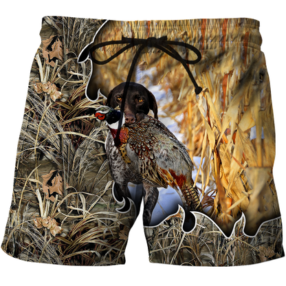 Pheasant Hunting German Shorthaired Pointer 3D All Over Printed Shirts For Men And Women JJ190201-Apparel-MP-Short-S-Vibe Cosy™