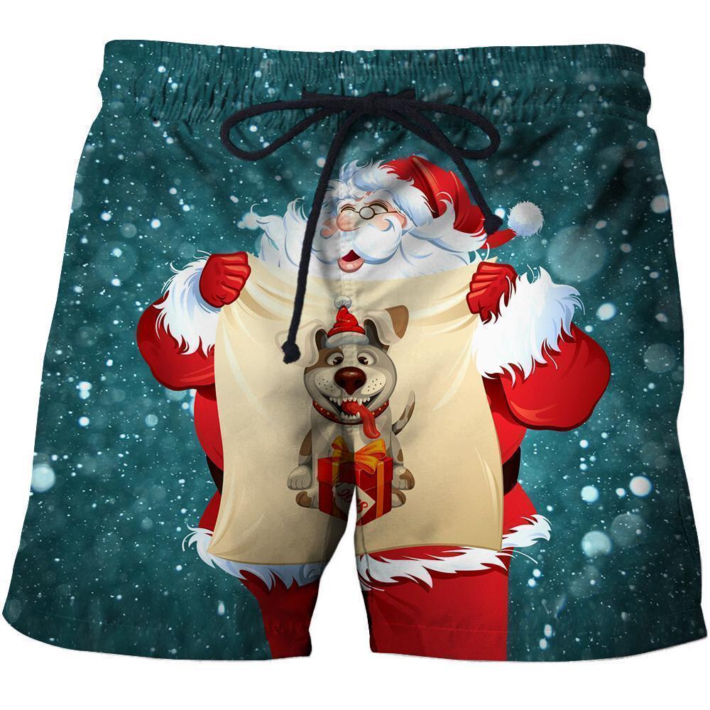 All Over Printed Santa Ugly Christmas and Shorts-Apparel-Phaethon-SHORTS-S-Vibe Cosy™