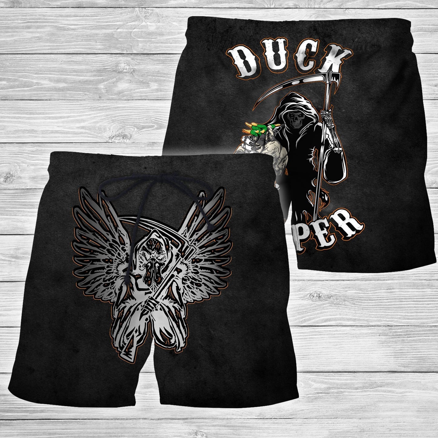 3D All Over Printed Duck Reaper-Apparel-HP Arts-SHORTS-S-Vibe Cosy™