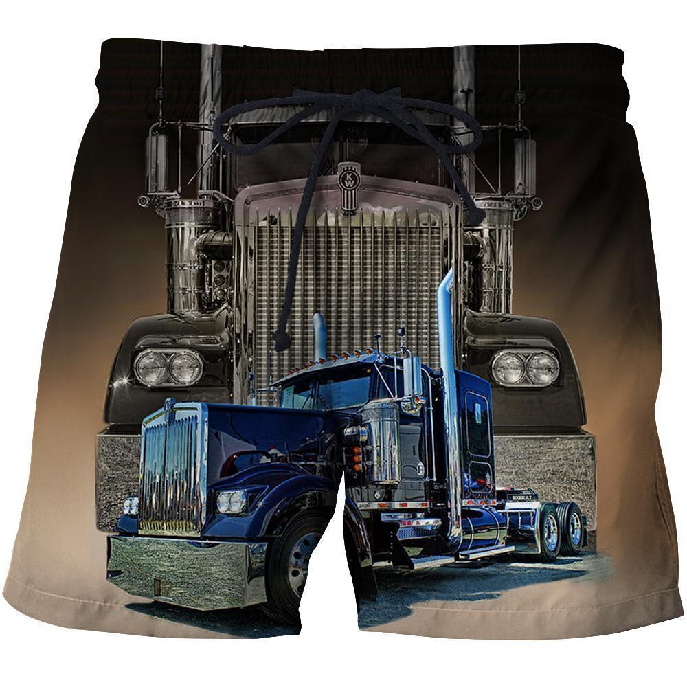3D All Over Printed Big Truck - Semi Truck Clothes-Apparel-HP Arts-SHORTS-S-Vibe Cosy™