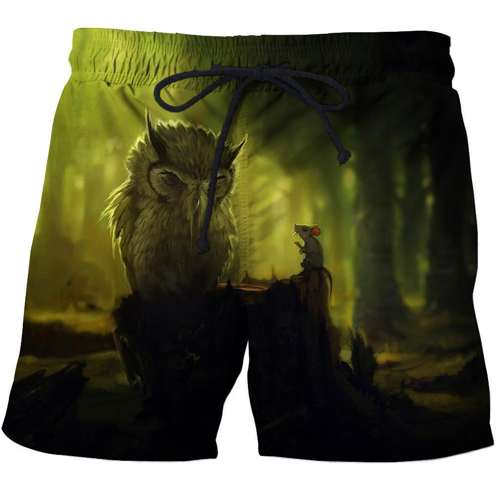 3D All Over Print Owl And Mouse Shirts-Apparel-Phaethon-SHORTS-S-Vibe Cosy™
