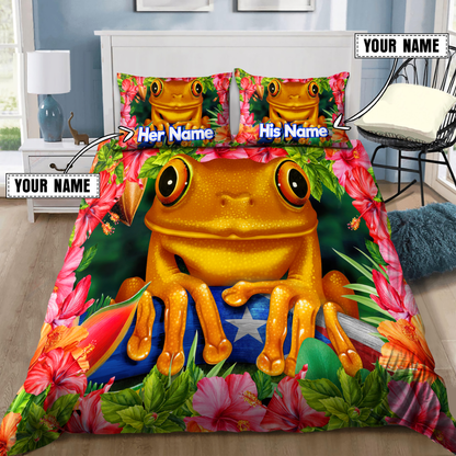 Customize Name Coqui Puerto Rico Bedding Set MH07062102