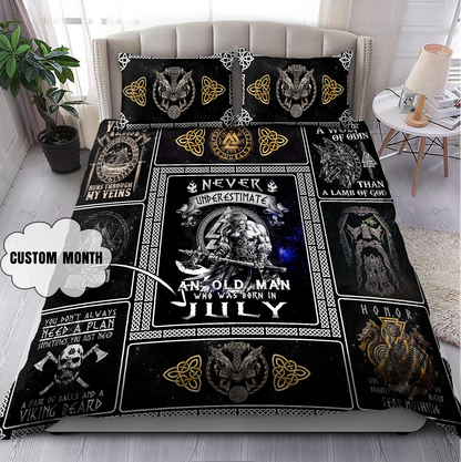 Customize Name Viking Month Bedding Set SN12062101