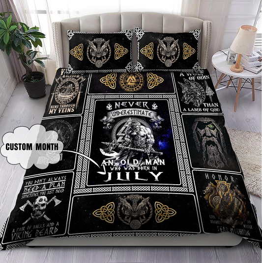 Customize Name Viking Month Bedding Set SN12062101
