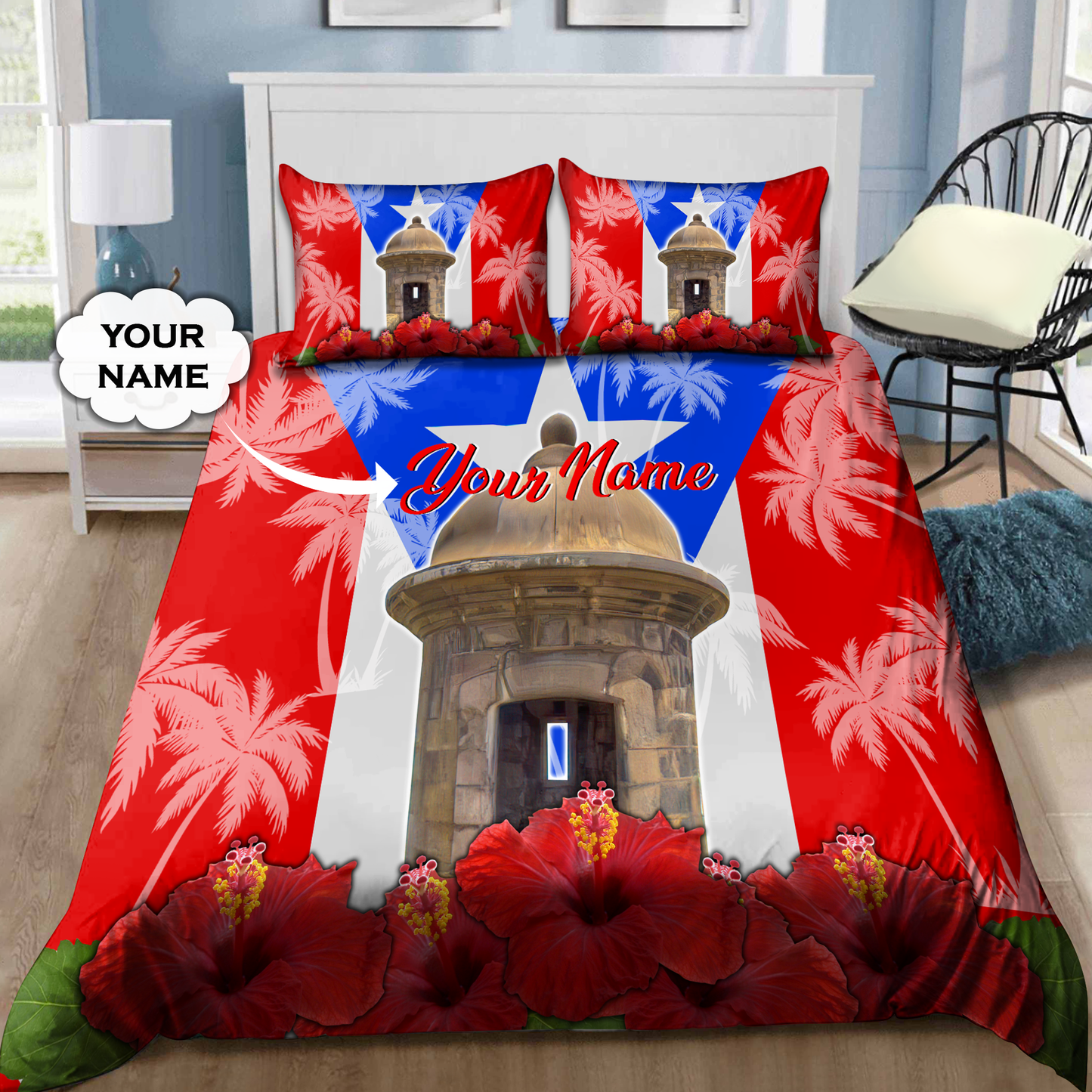Customize Name Puerto Rico Bedding Set TNA15052105