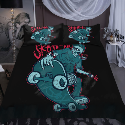 Skateboard Skull Bedding Set