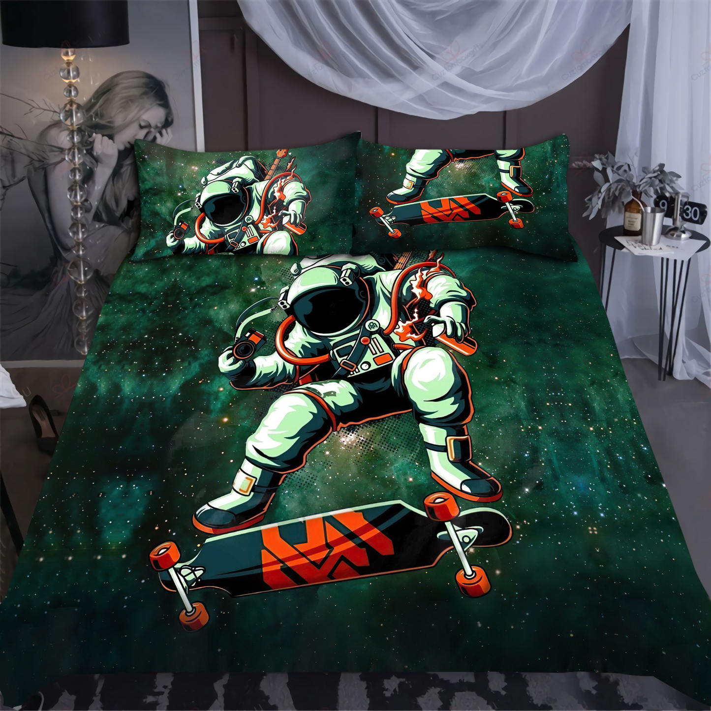 Skateboard Skull Bedding Set PL