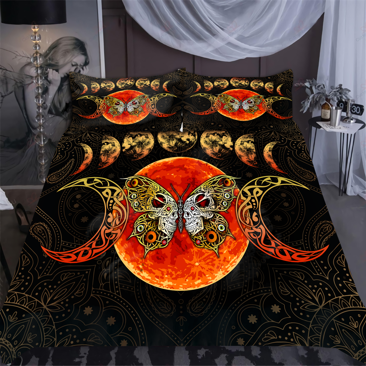 Premium All Over Printed Butterfly Wicca Bedding Set MEI