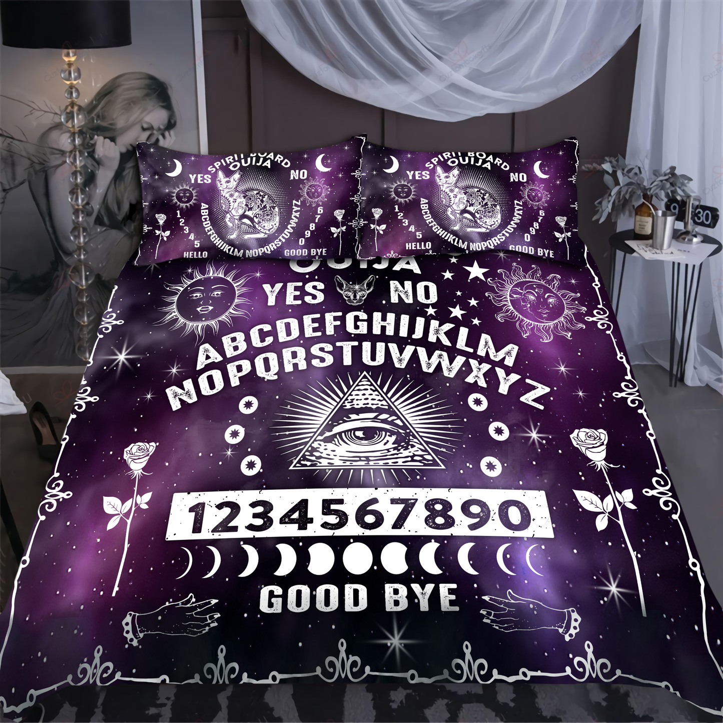 Wicca Raven All Over Printed Bedding Set MEI