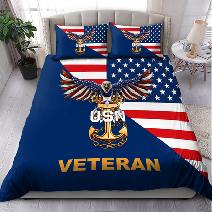 US Navy Veteran Eagle Bedding Set Proud Military SN20052104