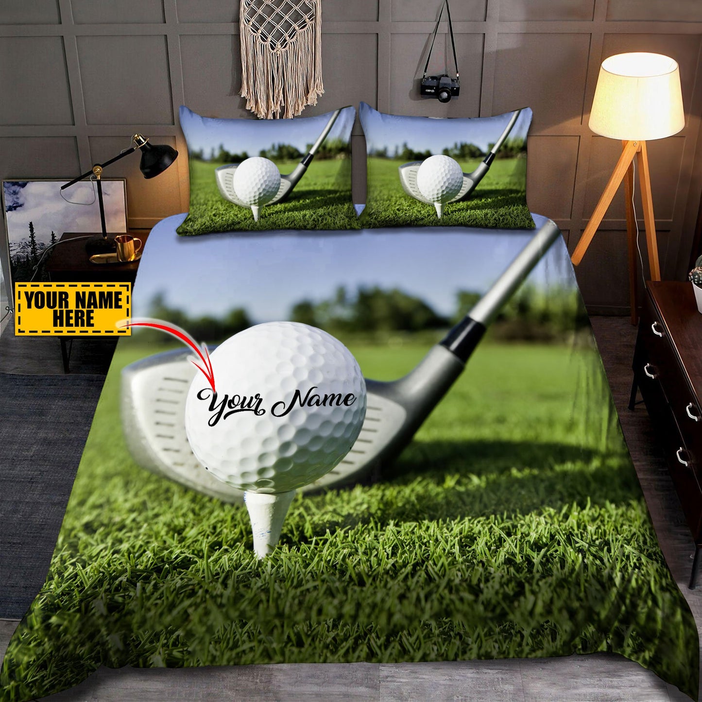 Custom Name XT Golf Lover 3D Printed Bedding Set