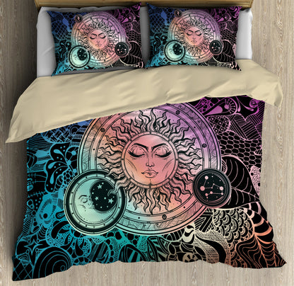 Premium All Over Printed Hippie Sun Bedding Set MEI