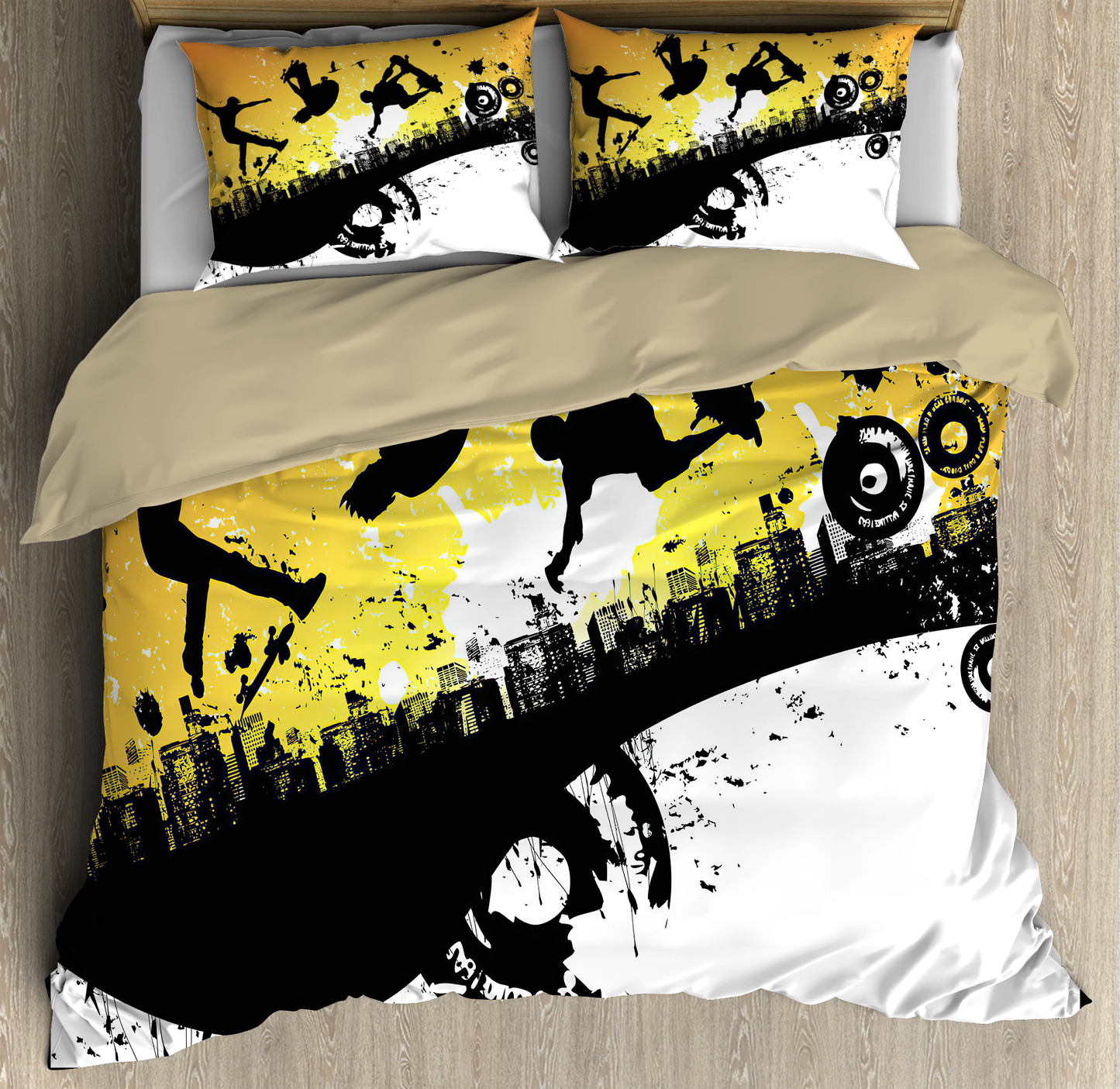 Skateboard Skull Bedding Set