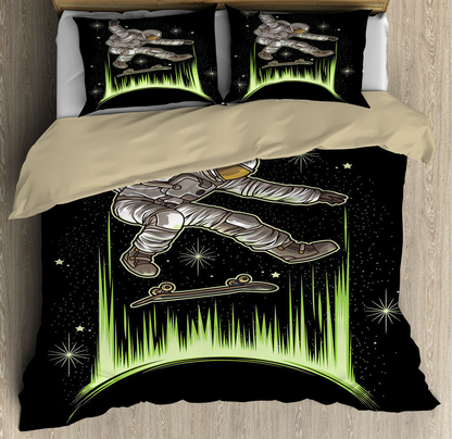 Skateboard  Astronaut In Galaxy Bedding Set PL