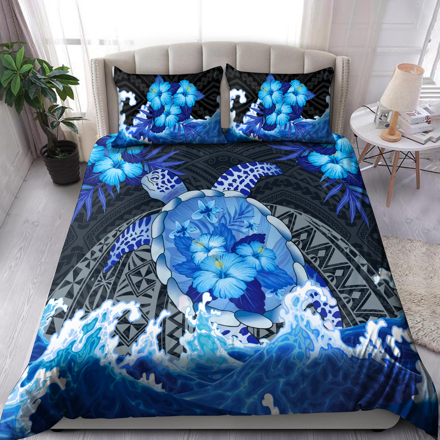 Premium Blue Turtle Bedding Set