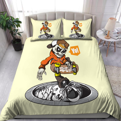 Skateboard Skull Bedding Set PL