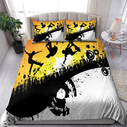 Skateboard Skull Bedding Set