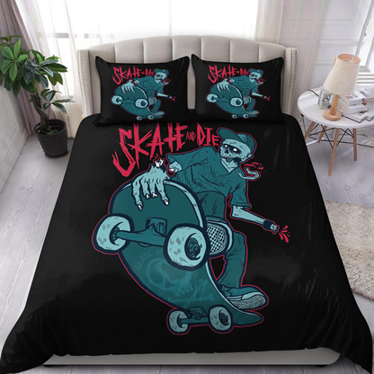 Skateboard Skull Bedding Set