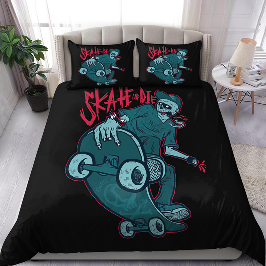 Skateboard Skull Bedding Set