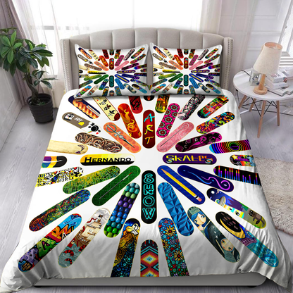 Skateboard Skull Bedding Set