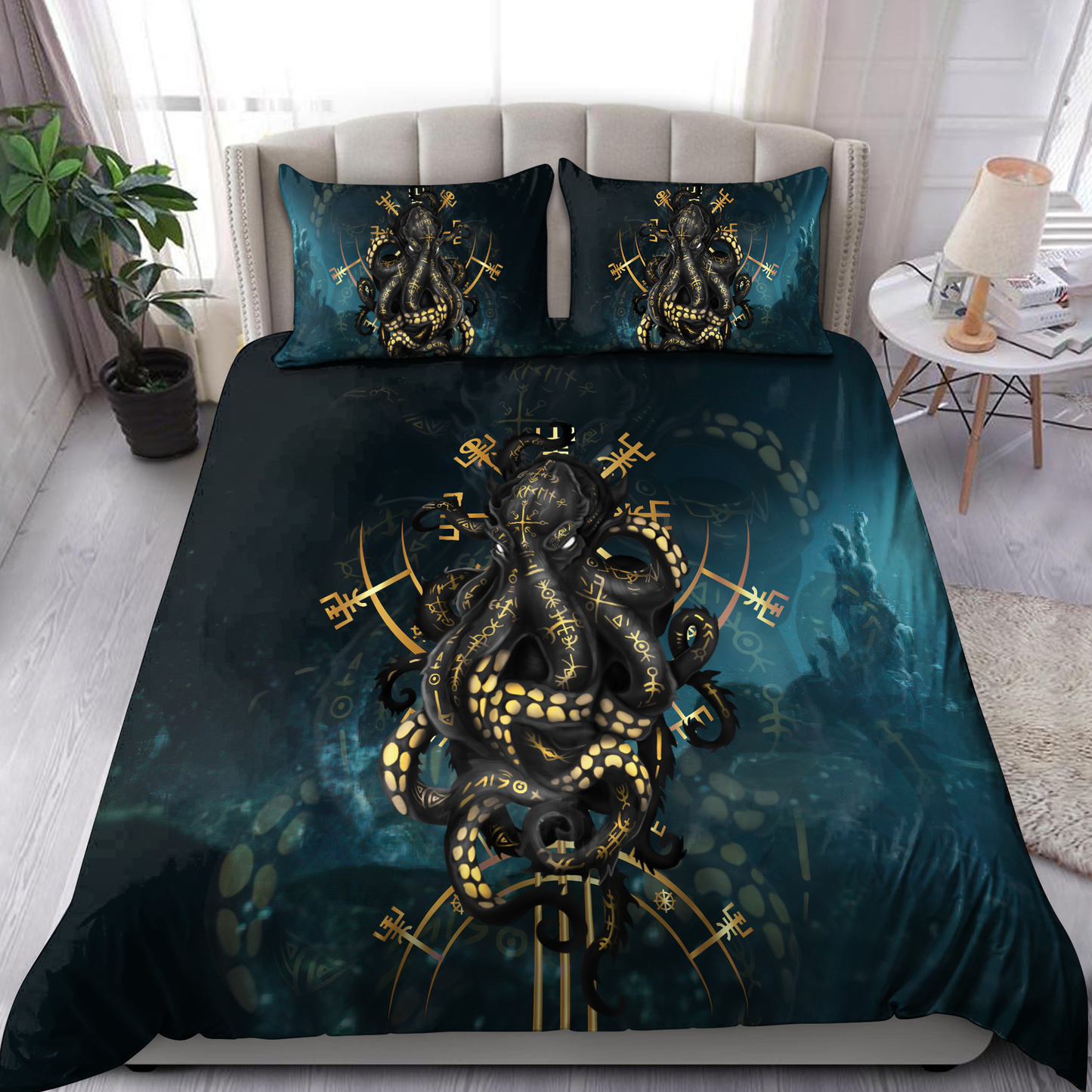 Premium Bedding Set Kraken Octopus King of The Seven Seas ML