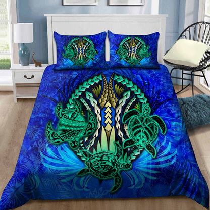 Premium Three Blue Turtles Bedding Set