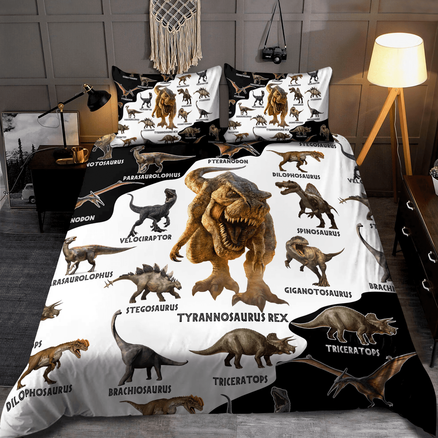 Dinosaur World 3D design printed Bedding set