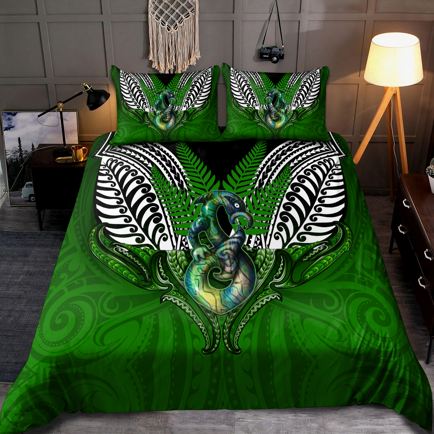 Premium Manaia n Silver Fern Bedding Set
