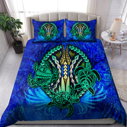 Premium Three Blue Turtles Bedding Set