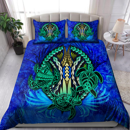Premium Three Blue Turtles Bedding Set