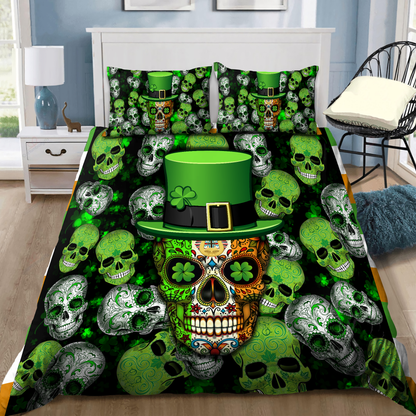 Irish Skull Saint Patrick Day Bedding Set XT