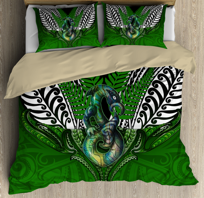 Premium Manaia n Silver Fern Bedding Set