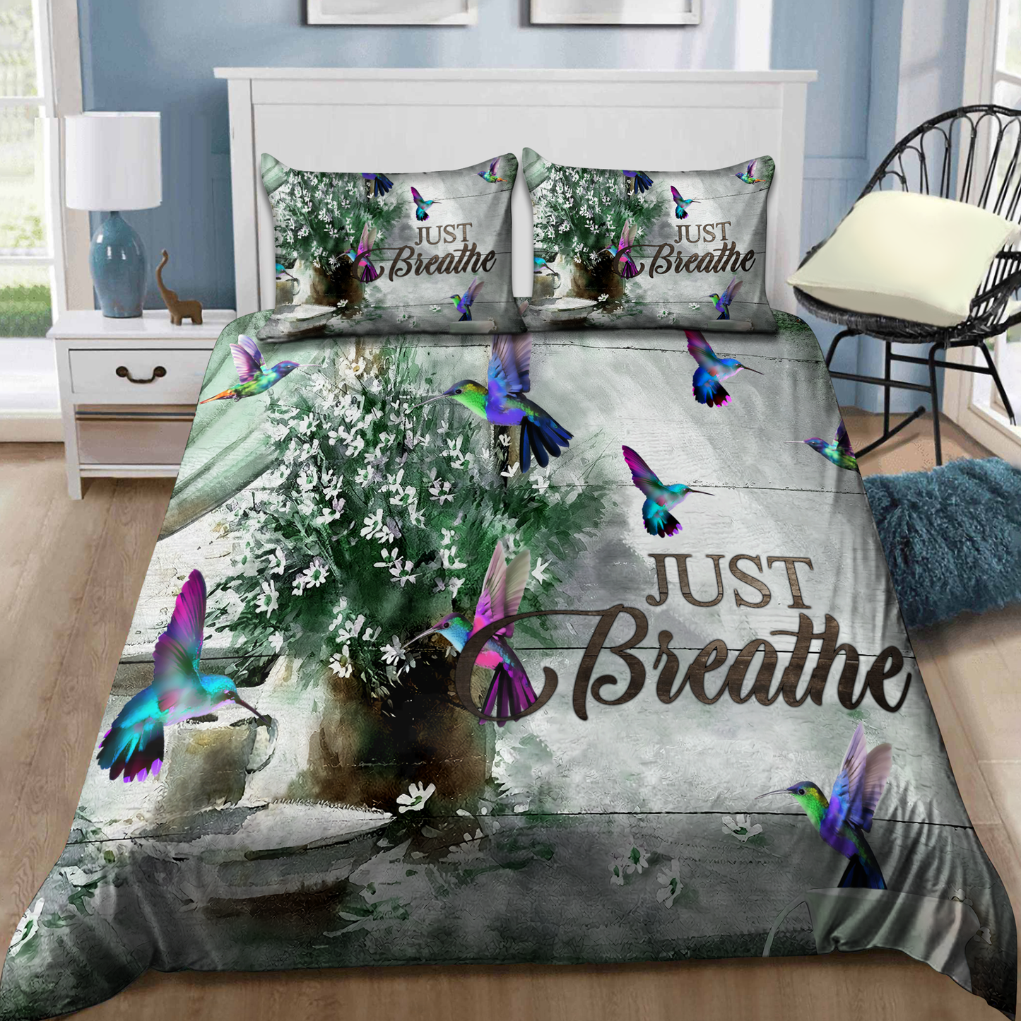 Hummingbird 3D Printed Bedding Set