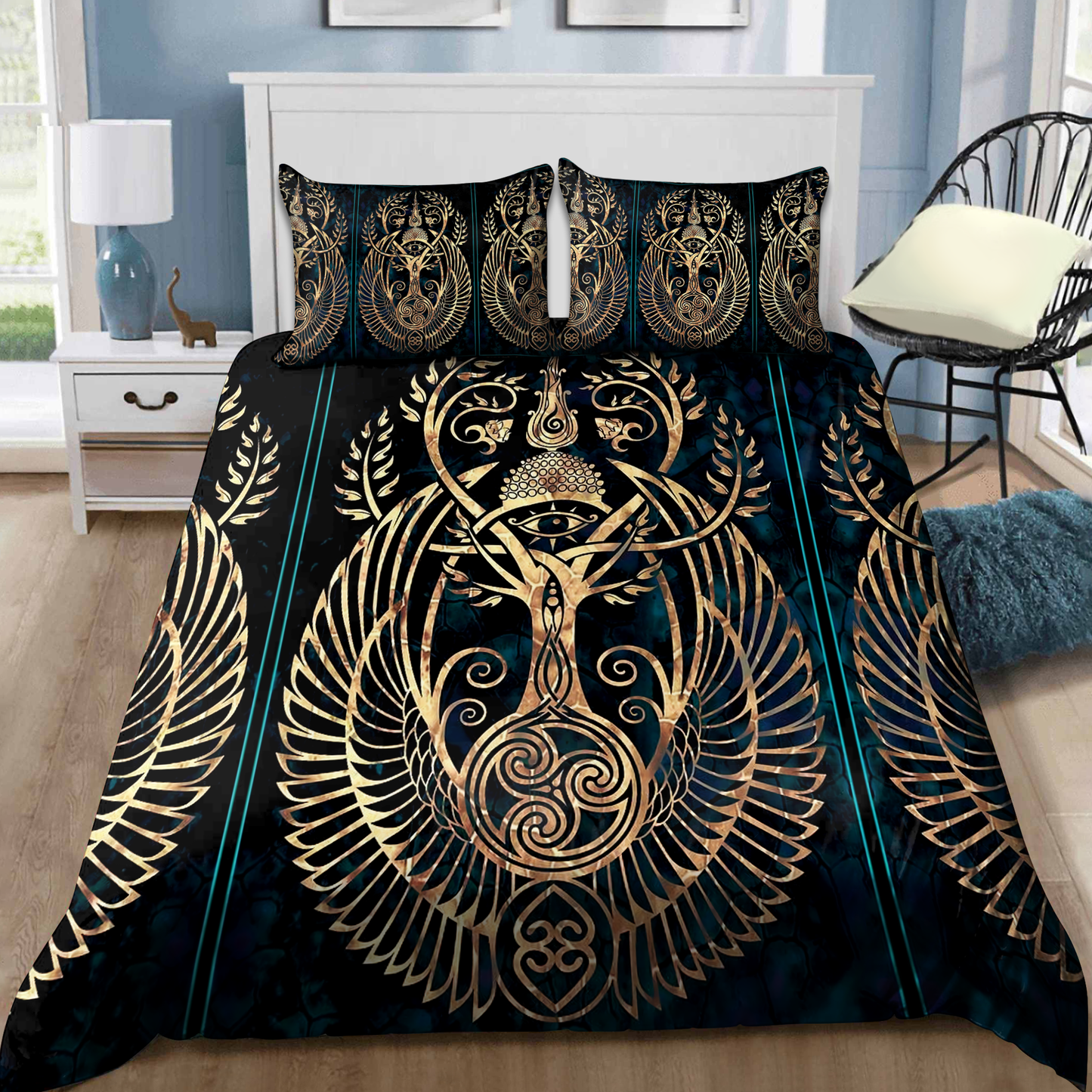 Egyptian Sacred Geometry Tattoo Bedding Set XT  TNA04022103
