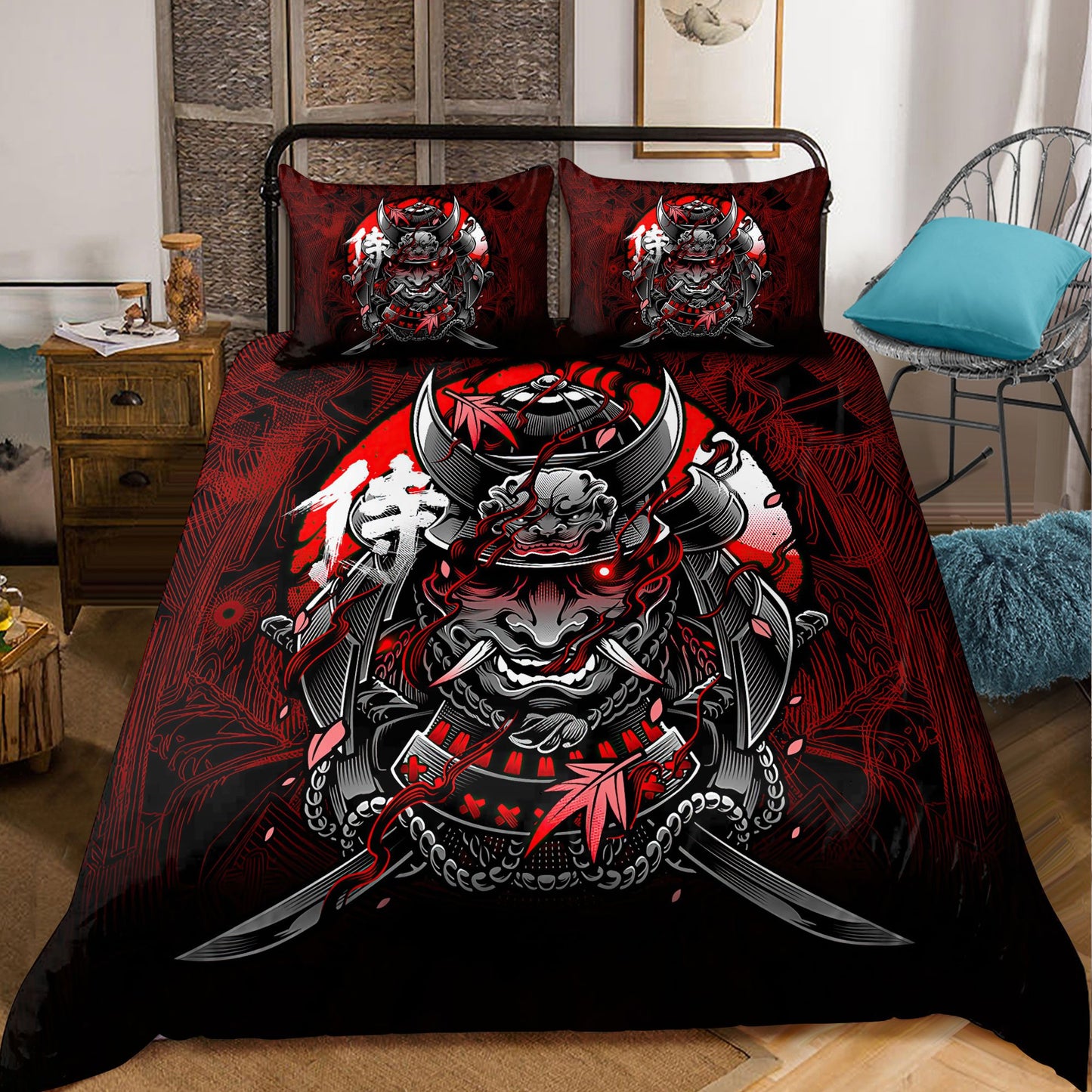 Premium All Over Printed Samurai Bedding Set MEI