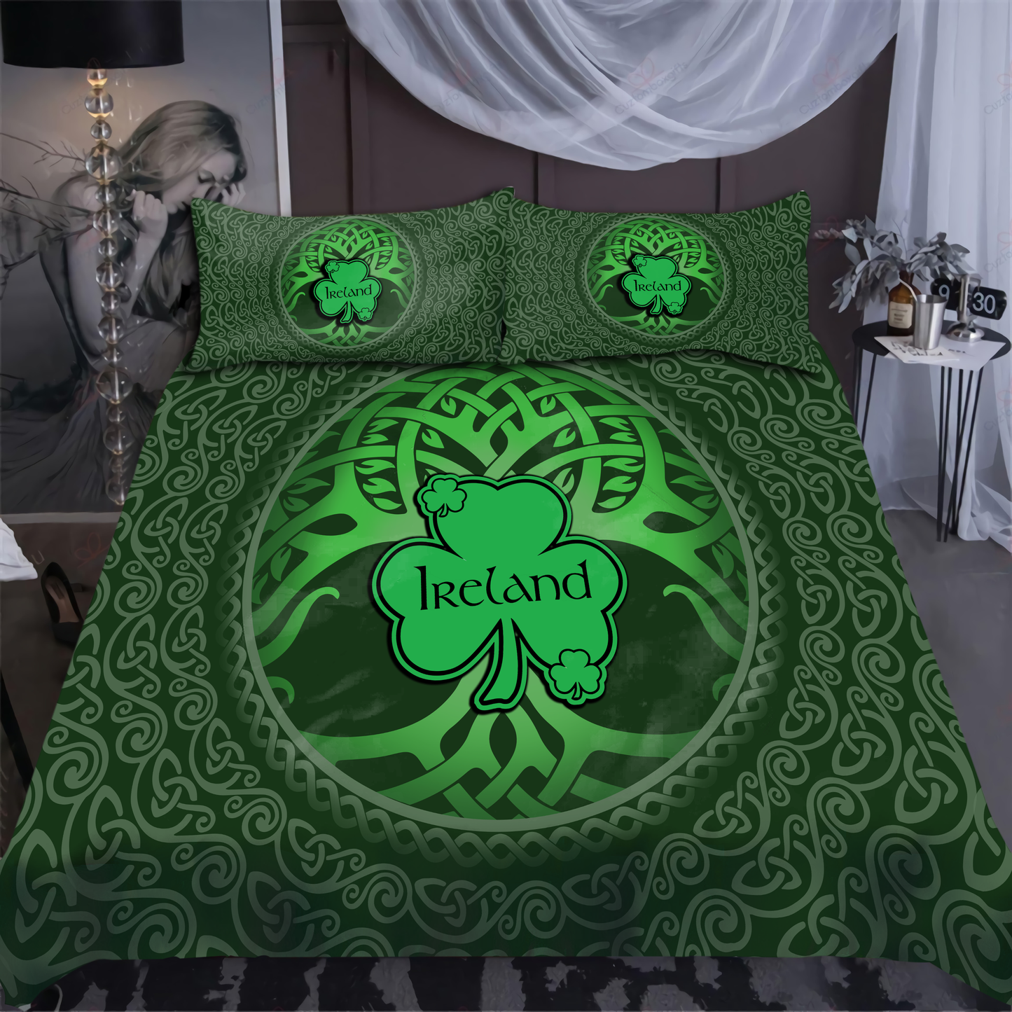 Premium Irish Shamrock Ireland Bedding Set