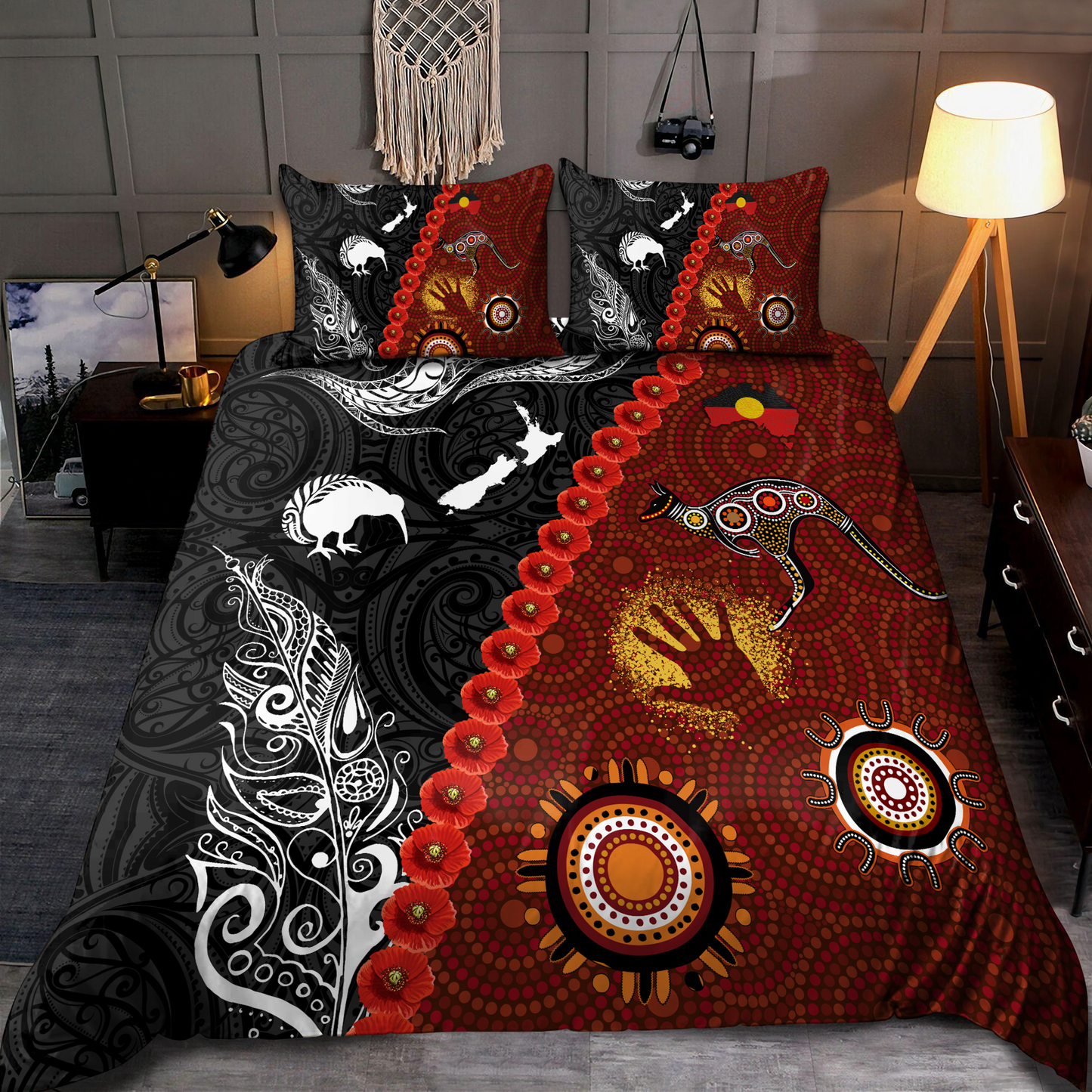 New Zealand Maori And Australia Aboriginal We Are Family Bedding Set