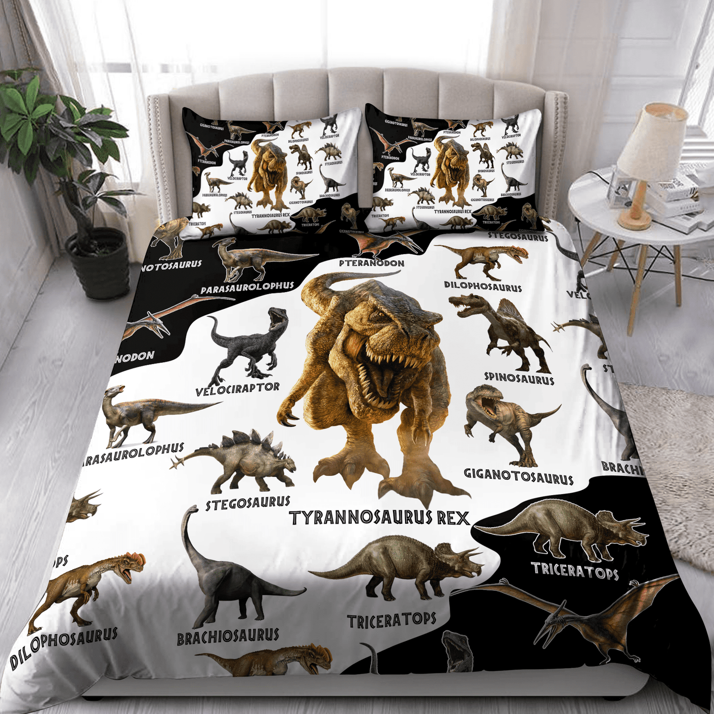 Dinosaur World 3D design printed Bedding set