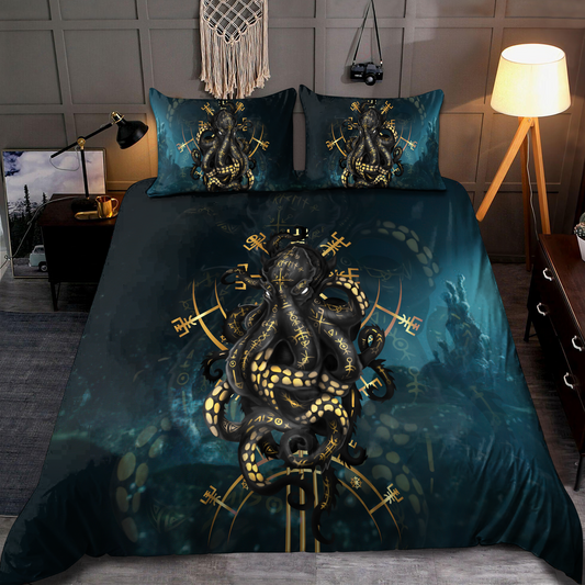 Premium Bedding Set Kraken Octopus King of The Seven Seas ML