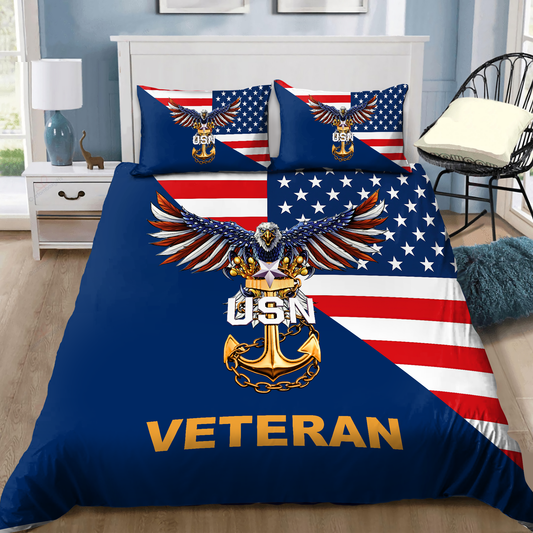 US Navy Veteran Eagle Bedding Set Proud Military SN20052104