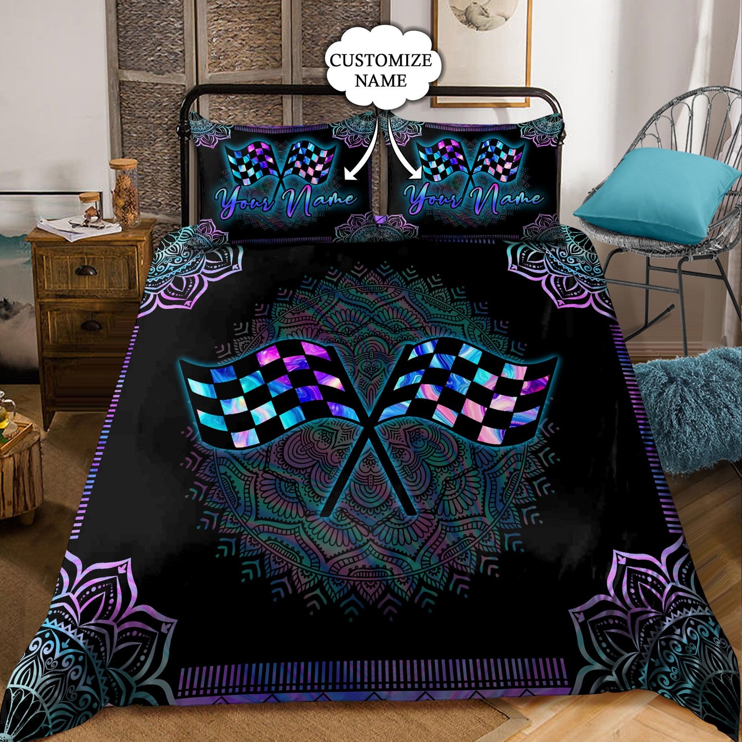 Customize Name Racing Bedding Set NTN13042103