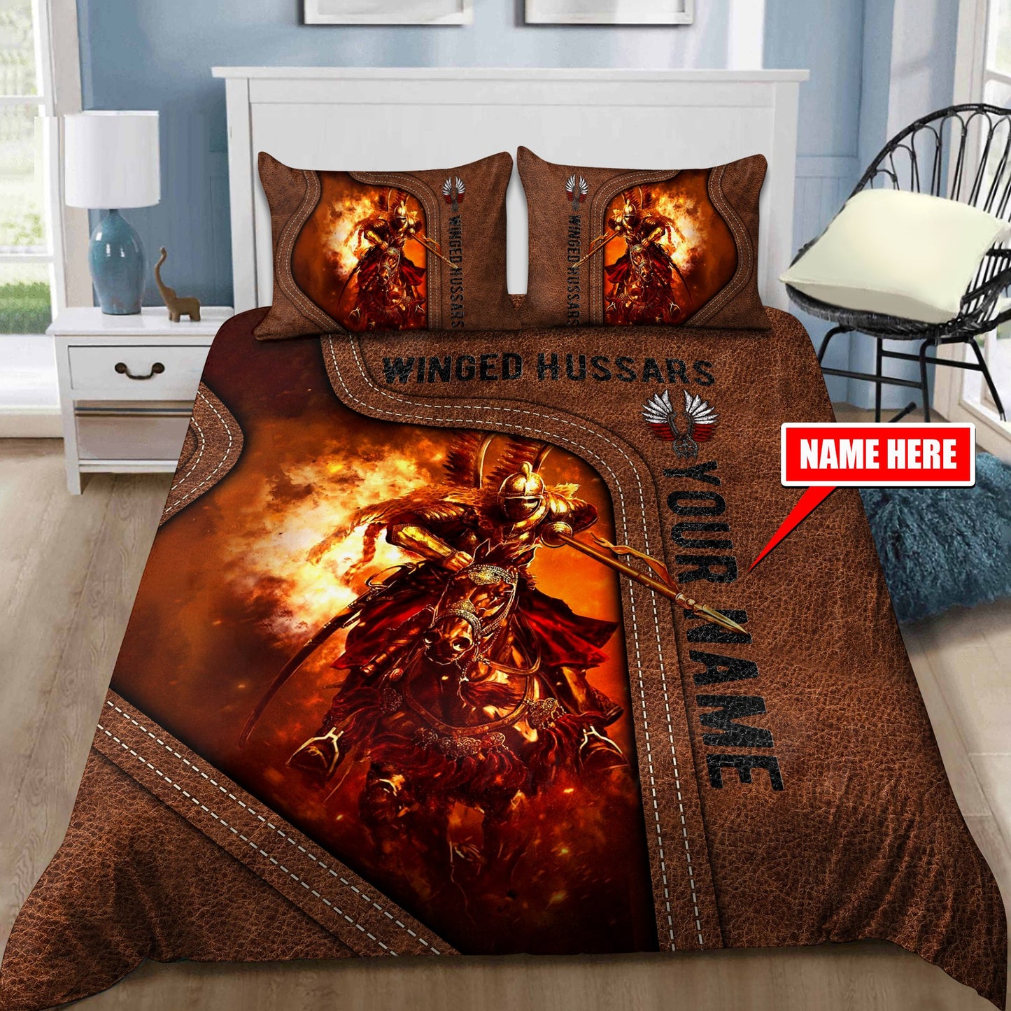 Premium Winged Hussars Best Custom name Bedding set