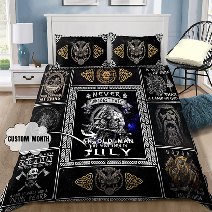 Customize Name Viking Month Bedding Set SN12062101