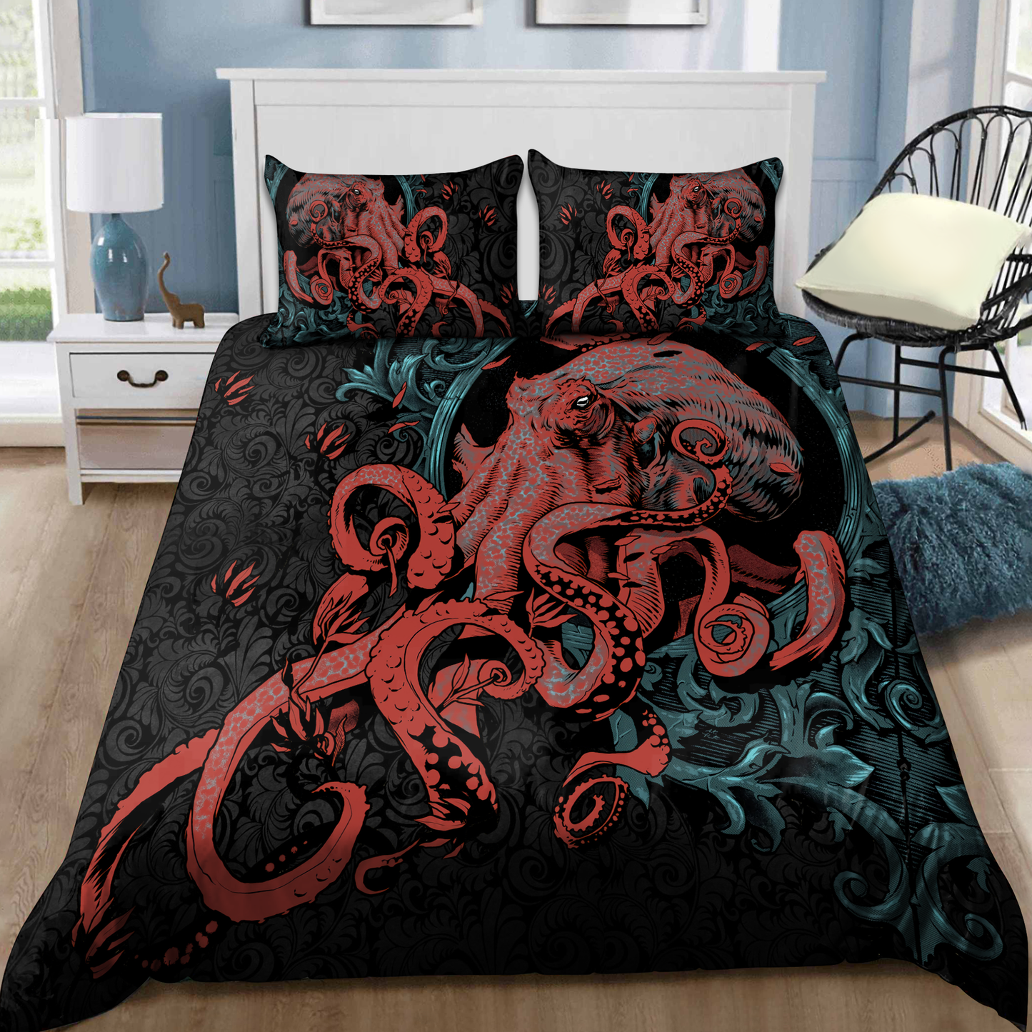 Premium Bedding Set Octopus Gothic Style ML