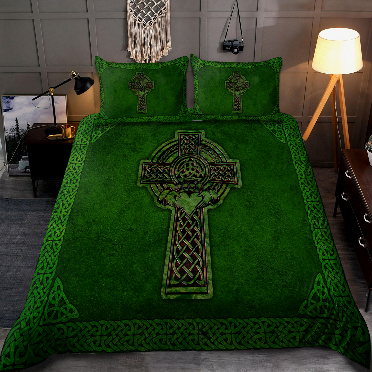 Irish Celtic Cross Saint Patrick Day Bedding Set XT PD02022103