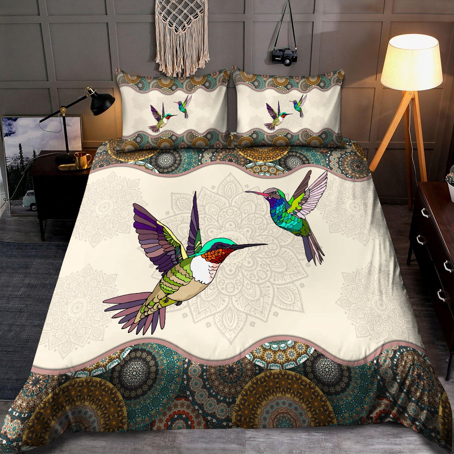 Hummingbird 3D Printed Bedding Set TNA24052101